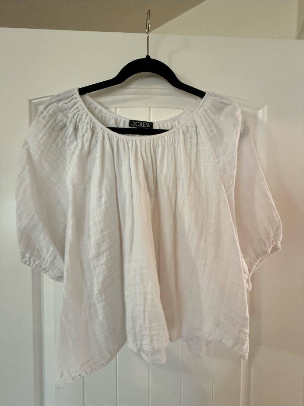 J. Crew Cotton Gauze White Blouse